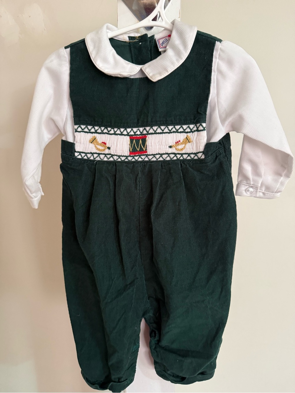 Petit Ami Smocked Holiday Romper